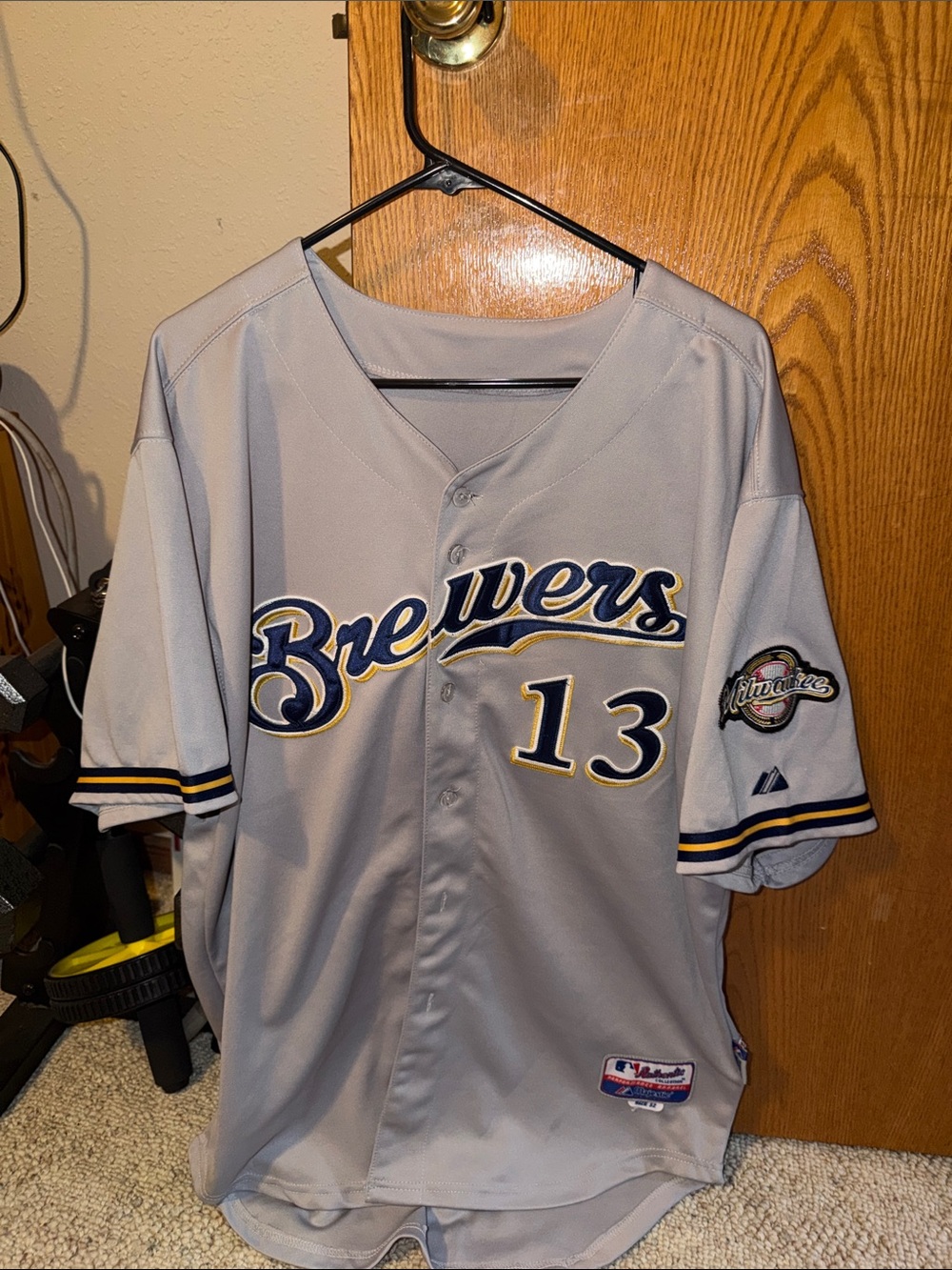 Zach Greinke Brewers Road Jersey